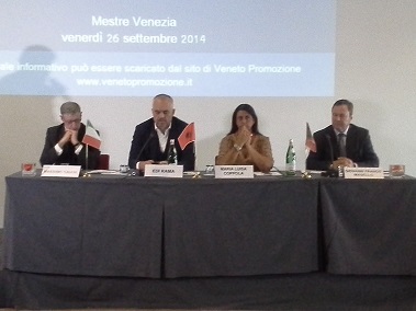 Premier D'Albania e le aziende Venete